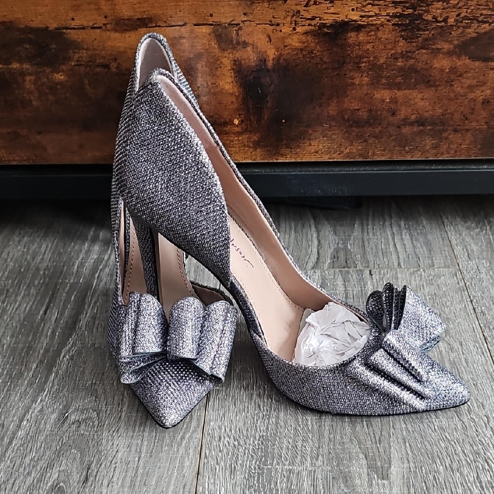 Betsey Johnson Glittering Silver Heels
